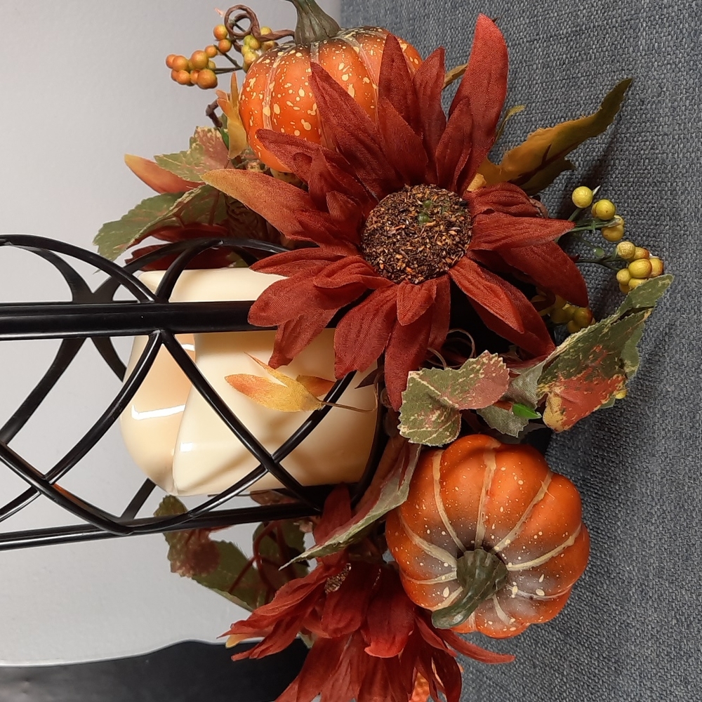 Lantern Battery Candle Operated Fall Harvest Autumn Thanksgiving Sit Hang NWT - Picture 4 of 9